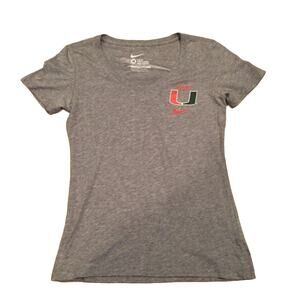 Nike University of Miami Women's MD V-neck School Spirit T-shirt